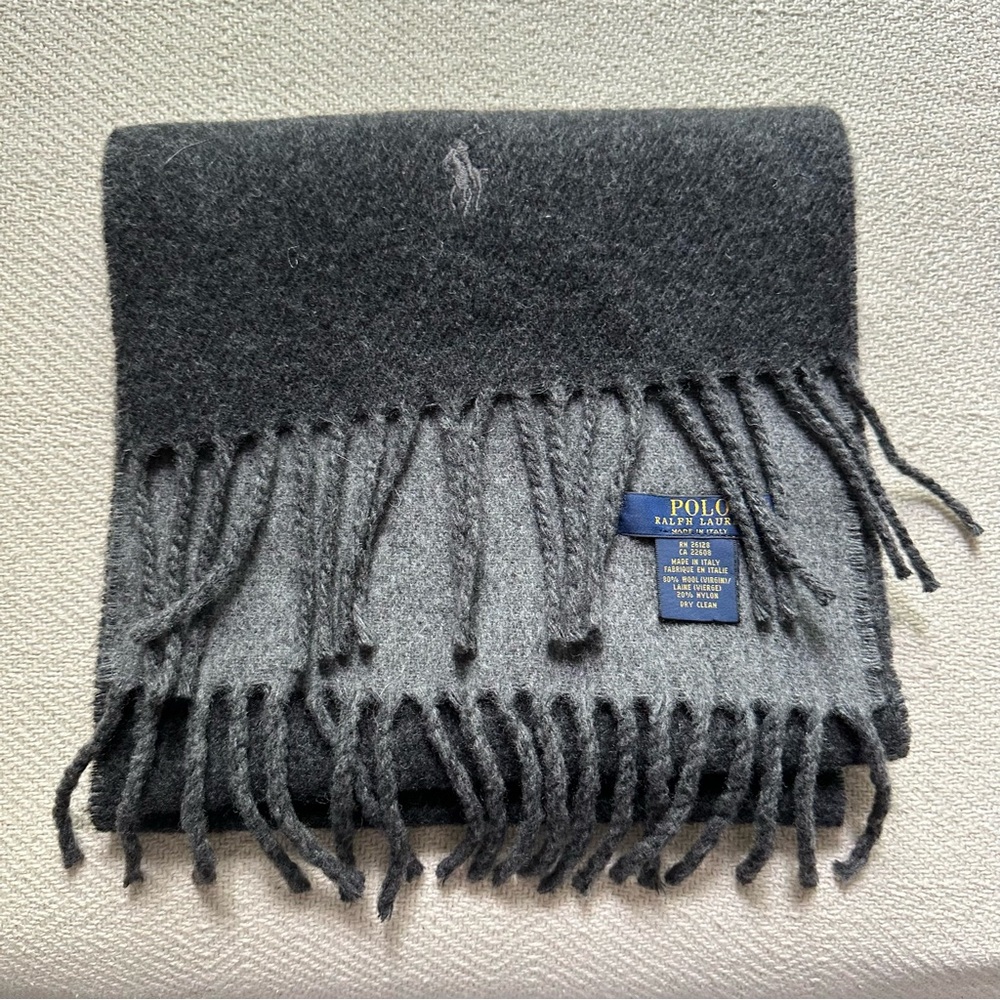 Polo Ralph REVERSIBLE WOOL-BLEND SCARF - Picture 7 of 9